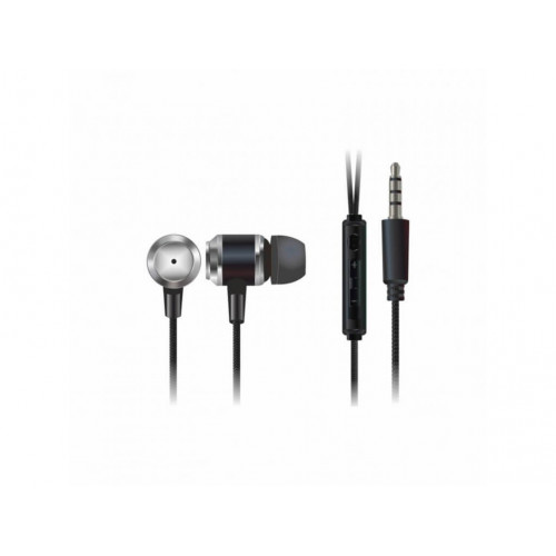 Гарнітура PrologiX ME-A500-B Black, Mini jack (3.5 мм) 4pin, вакуумні, мікрофон на дроті, кабель